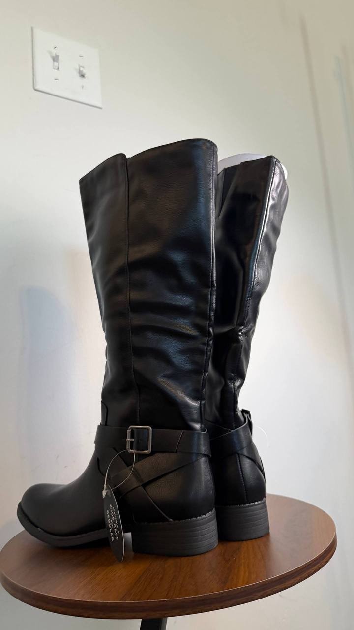 Style & Co – Women’s Margoo Riding Boots – Black – 7M – Man‑Made – NWB