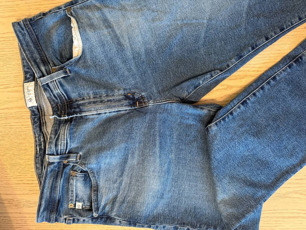 AG Everett Slim Straight Jeans 33x32 Men’s Medium Blue Wash Japanese Denim