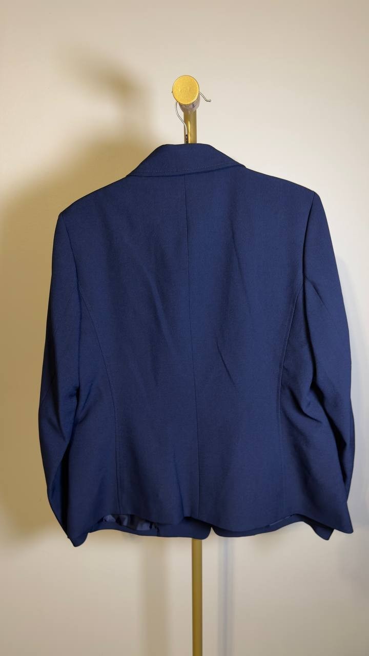 Le Suit Crepe One‑Button 2‑Piece Pantsuit Indigo 10 NWOT $149