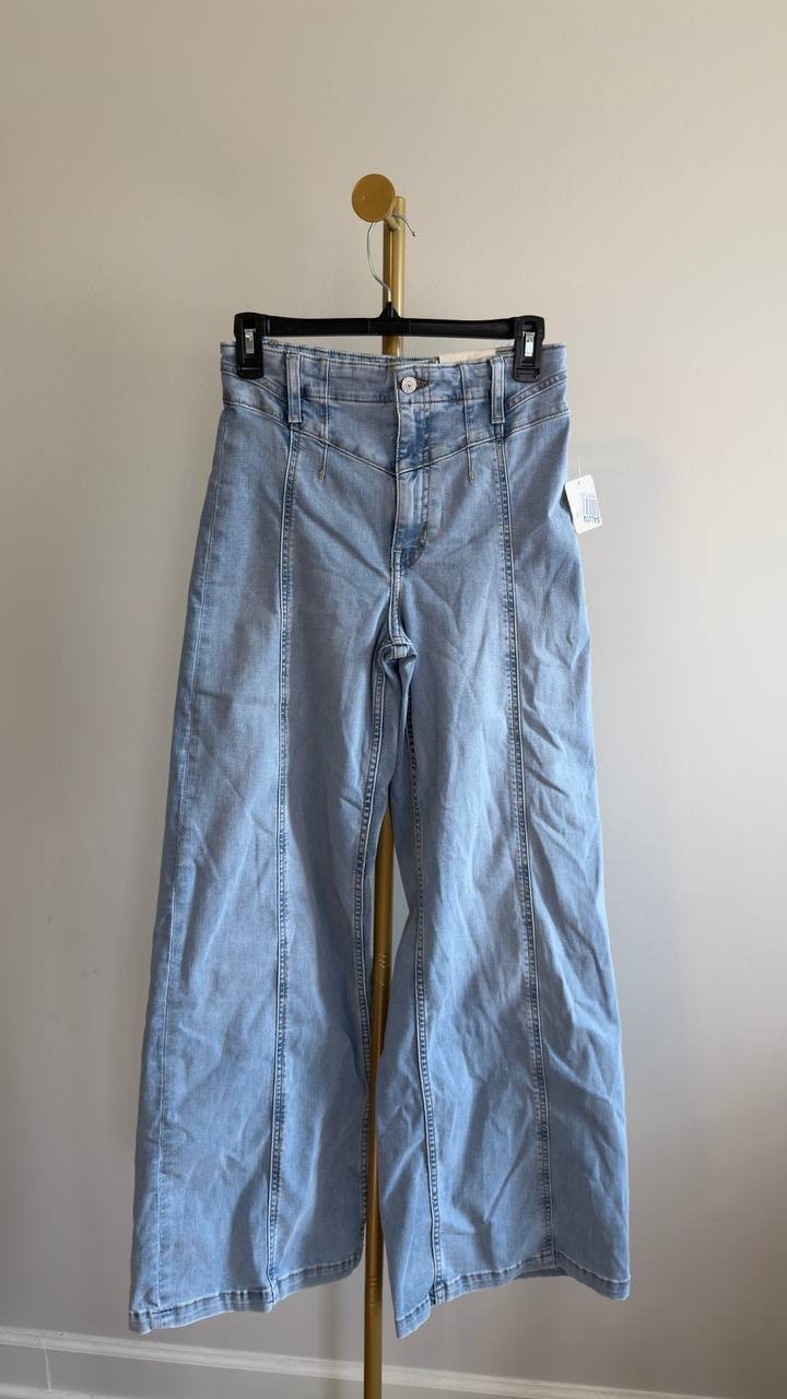 We The Free Libre Front Yoke Wide Leg Jeans Blue 27 NWT $98