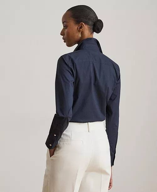 Lauren Ralph Lauren Non-Iron Straight-Fit Shirt Navy S NWT $99.50