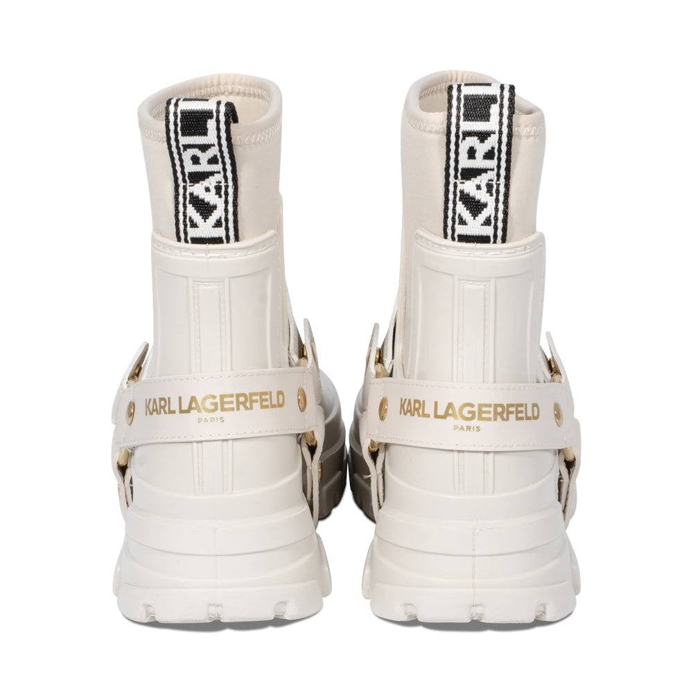 Karl  Lagerfeld  Paris  Rivenna  Rain  Bootie  Cream  10  New  in  Box  $169