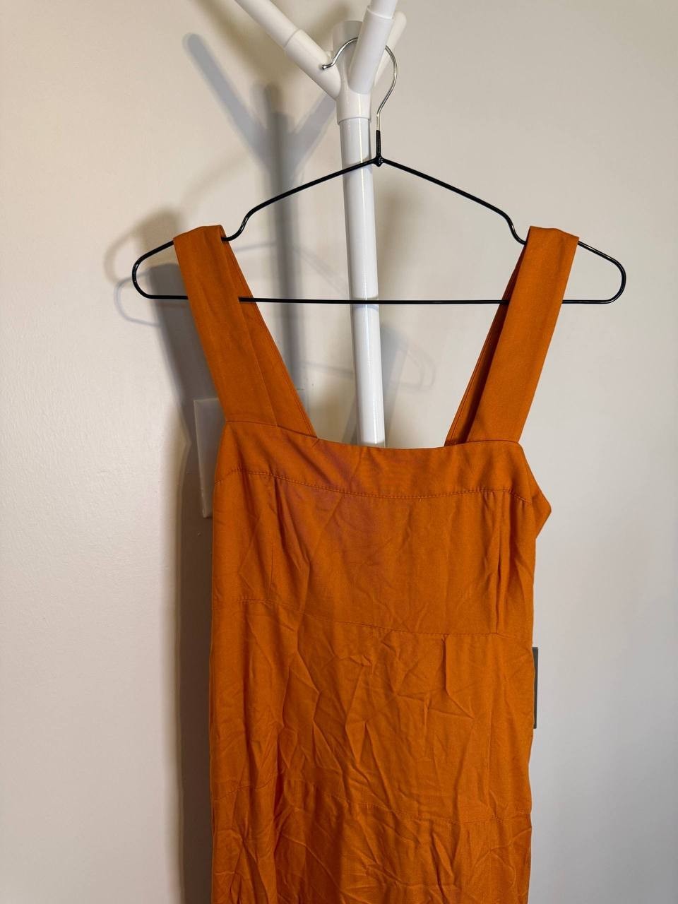 Guess Mustard Square-Neck Maxi Dress -Orange– Size S – NWT
