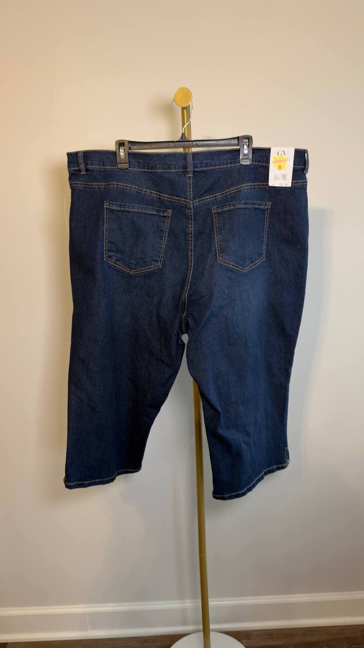 Gloria Vanderbilt Amanda Capri Jeans Plus Size Madison 22W NWT $54