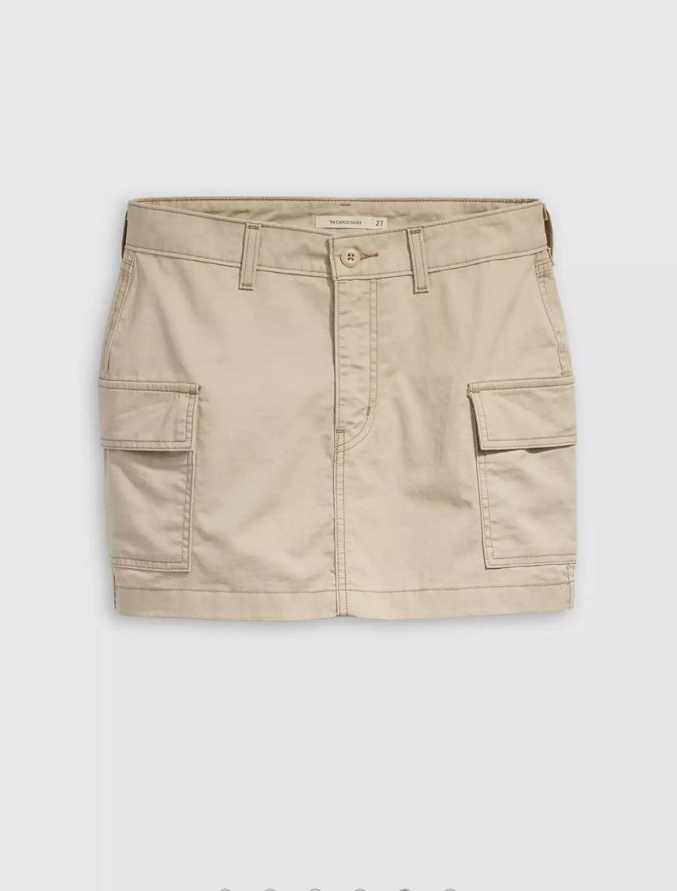 Levi's '94 Cargo Mini Skirt Women's 32 Khaki Cotton Mid Rise NWT Casual