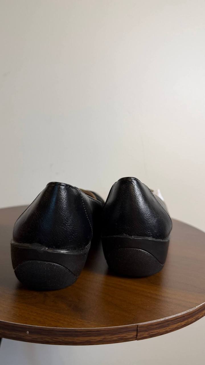 LifeStride Incredible 2 Flats 7.5M Black Slip‑On Wedge Comfort NIB msrp$79