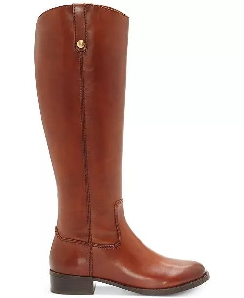 I.N.C.  Riding  Boots  Cognac  Leather  9M  WC  New  $189.90