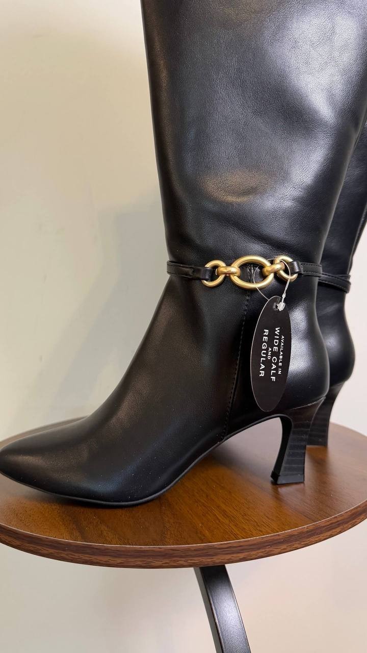 Style & Co Women’s Shaniaa Belt Pointed Toe Boots Black 6M WC Man‑Made MSRP $79$