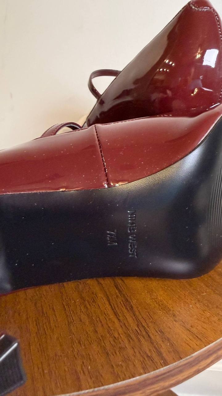 Nine West Jinnie Pointed Toe Pumps Dark Red 7.5M Stiletto NWB $109