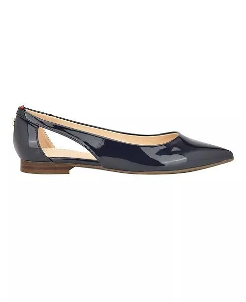 Tommy Hilfiger Pointed Toe Flats Dark Blue 6.5 M New $79.00