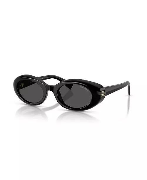 Miu Miu Oval Sunglasses Black OS NWT $524.00
