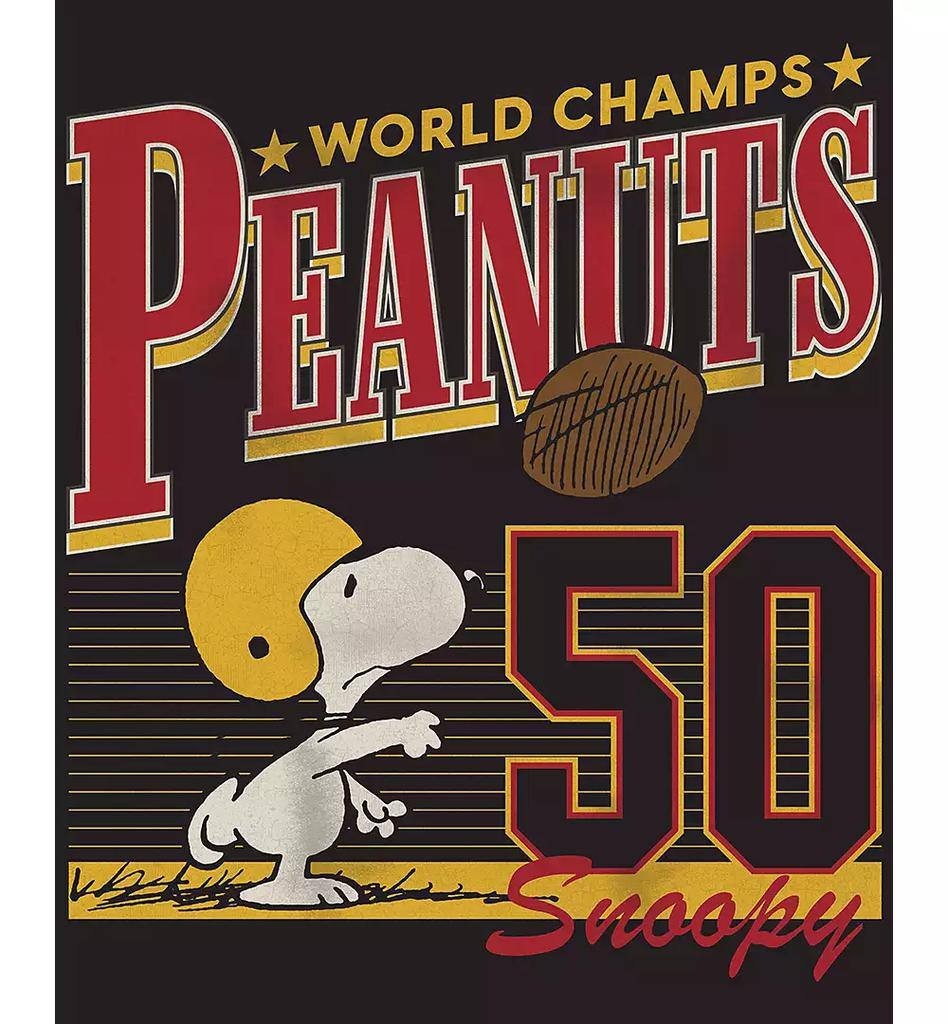 Peanuts Snoopy Football Men’s Graphic T‑Shirt Black L $20 NWT