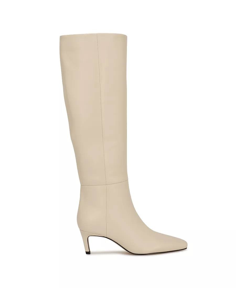 Nine West Caddy Boots 9.5M Ivory Leather[a crease on the boot] NIB msrp$249