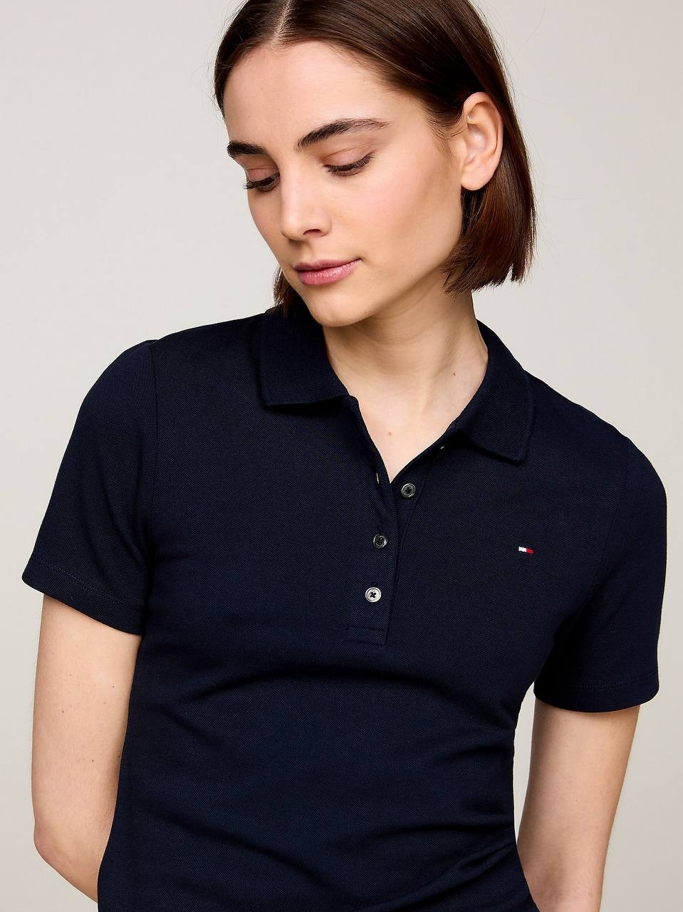 Tommy Hilfiger Heritage Slim Fit Women’s Polo Shirt Navy M NWT $79.50