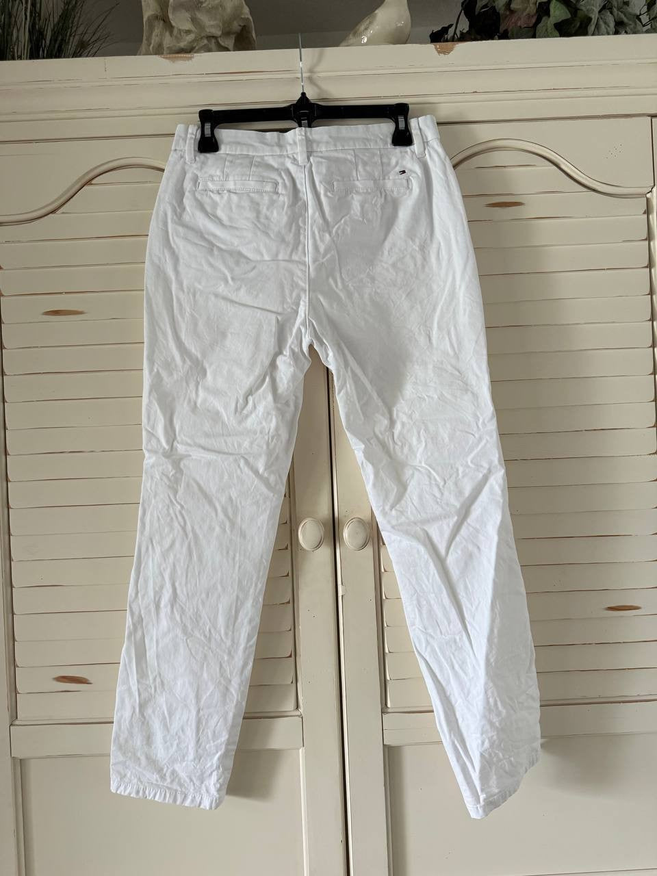 Tommy Hilfiger Hampton Chino Pants White Women Size 6 NWT Stretch Cotton
