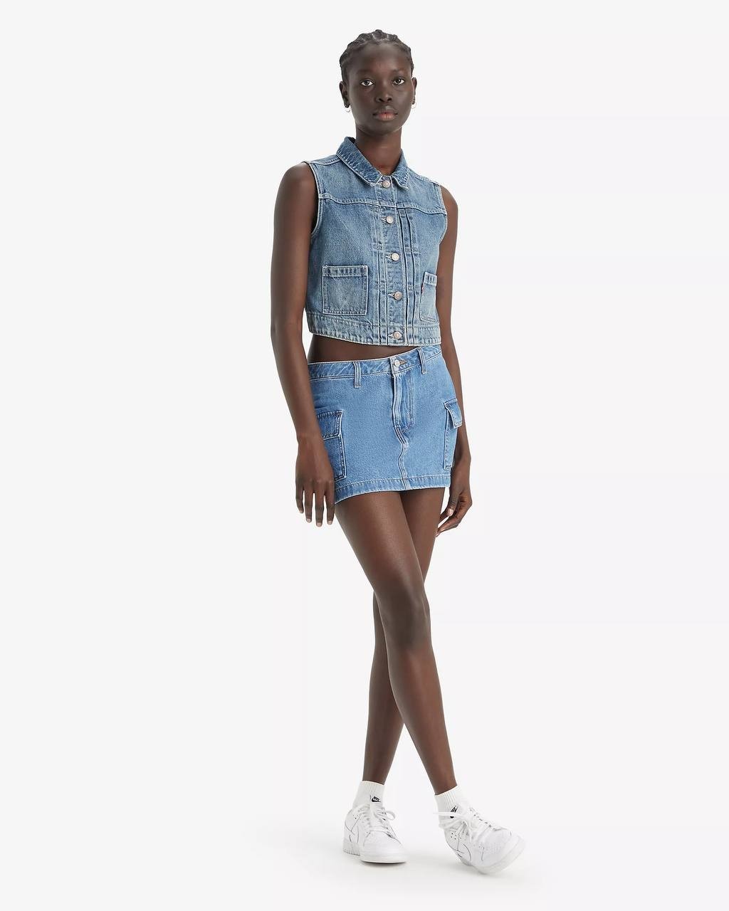 Levi’s 94 Cargo Mini Skirt Light Wash 30 NWT $59.50