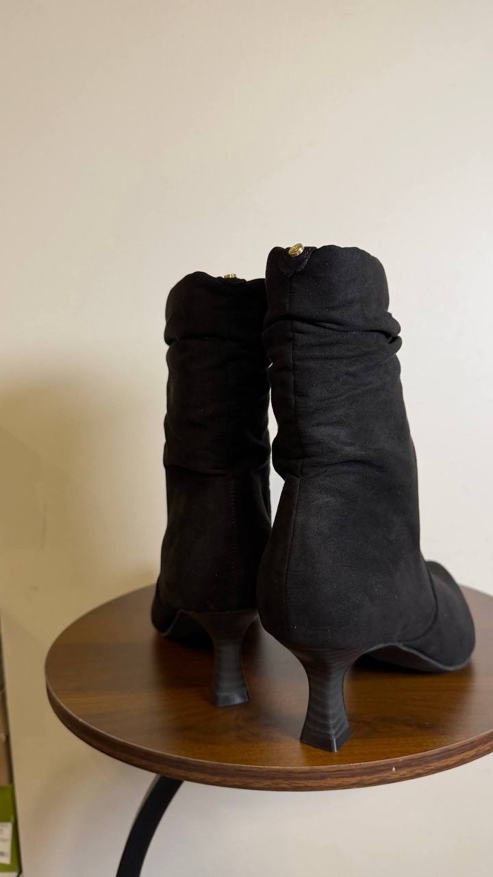Jones New York Black Microsuede Dress Booties 7.5M New in Box MSRP $89.50