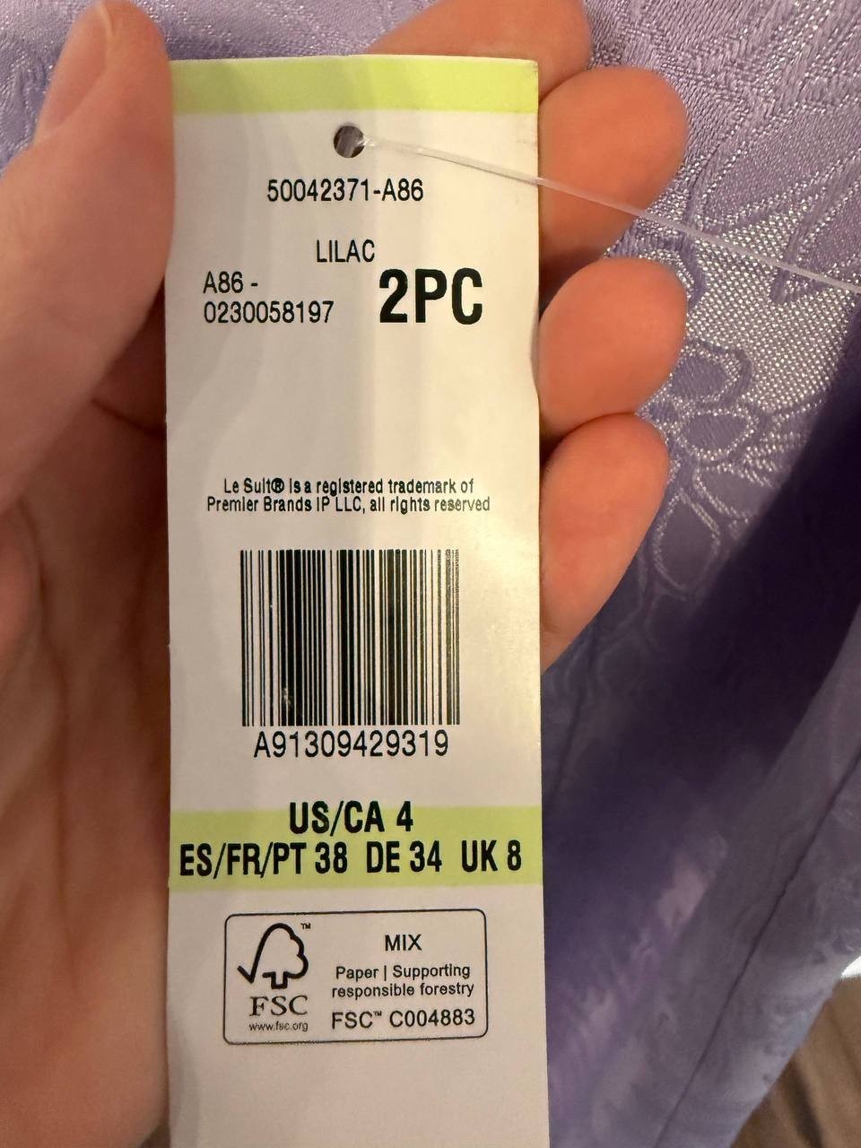 Le Suit Sleeveless Sheath Dress – Lavender– Size 4 – NWT-(Dress Only)