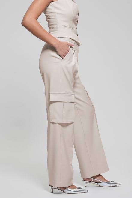Guess Eco Matea Perfect Cargo Pants Muted Stone Multi Beige Size XLx32 NWT $148