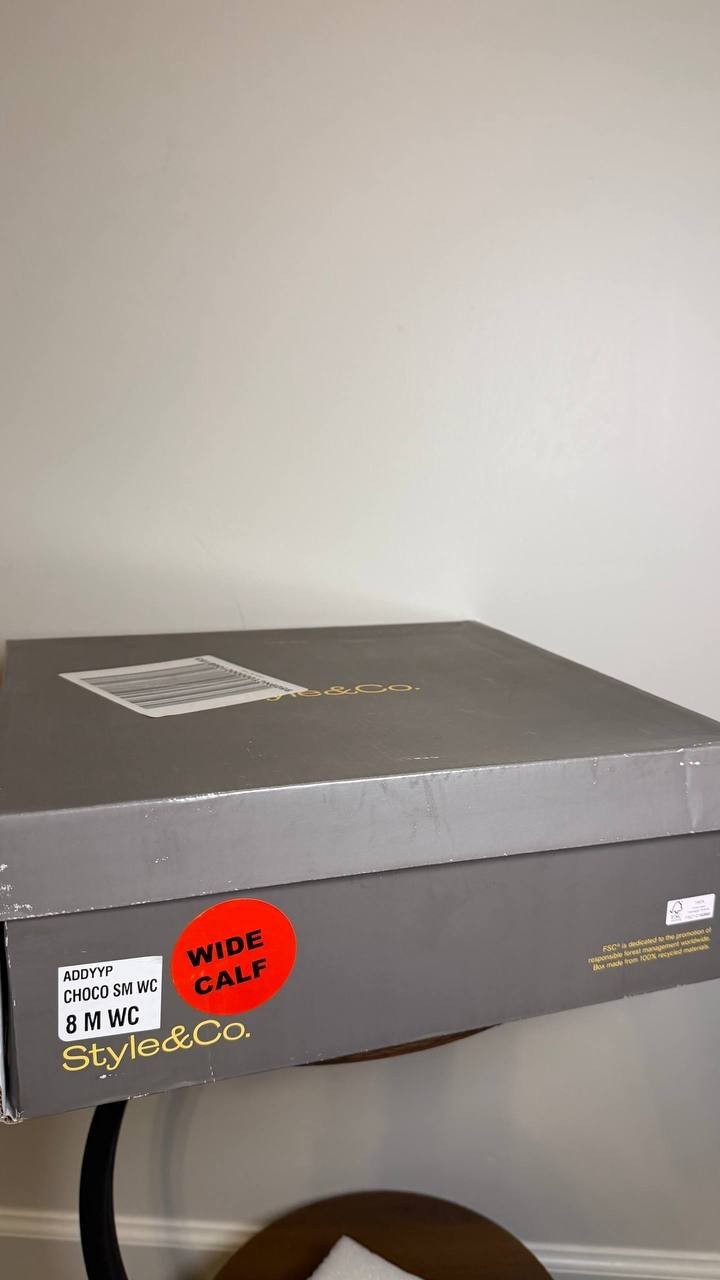 Style&Co Chocolate High Dress Boots 8M NIB MSRP $89.90