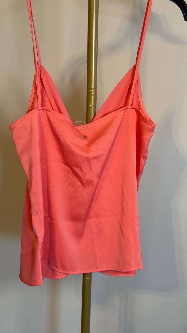 BOSS Ciecly Camisole V‑Neck Spaghetti Strap Top Medium Pink 6 NWT $89