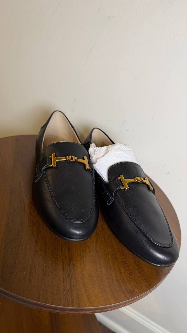 Giani Bernini Beckhamm Leather Tailored Loafers Black 7M NWB $89.90