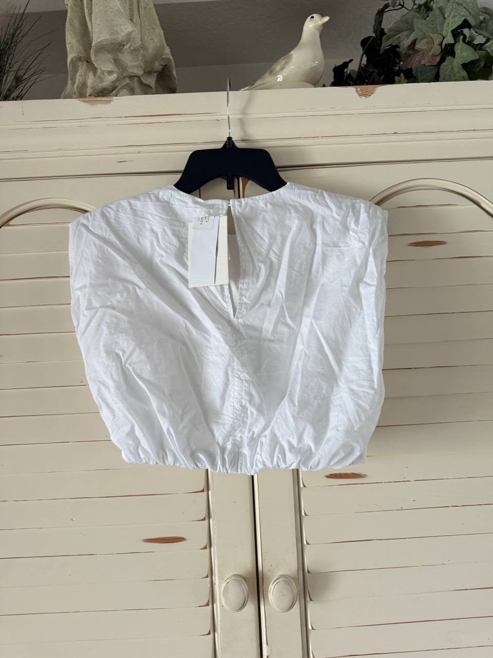 A.L.C. Billie Cap-Sleeve Top White XS NWT Cotton Boxy Blouse Minimalist