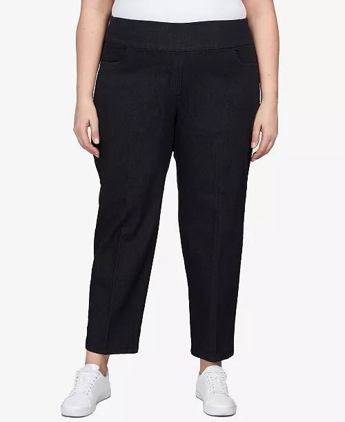 Alfred Dunner Missy Classics Proportioned Short Pant Black 12P NWT $59.50
