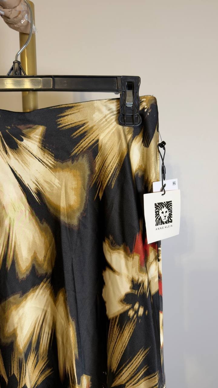 Anne Klein Skirt Black Floral XS NWT $89.00