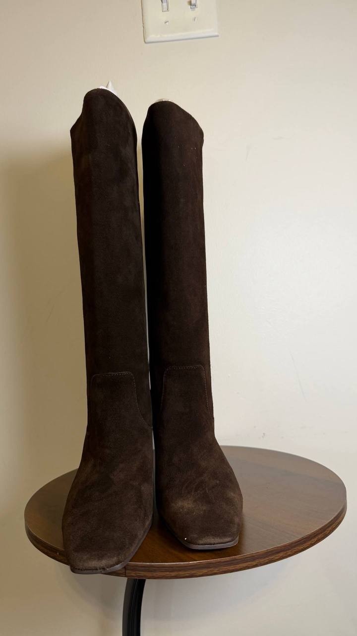 Steve Madden Brown Suede High Boots 8.5M NIB MSRP $179