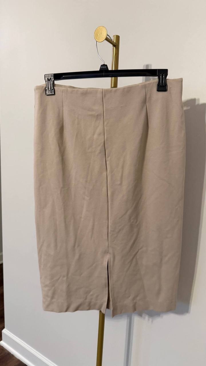 DKNY Pull‑On Pencil Skirt Pebble Ivory XL Good Pre‑Owned Condition msrp$59