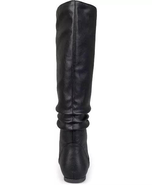 Journee Collection Polyurethane Boots 8M Black New in Box MSRP $129