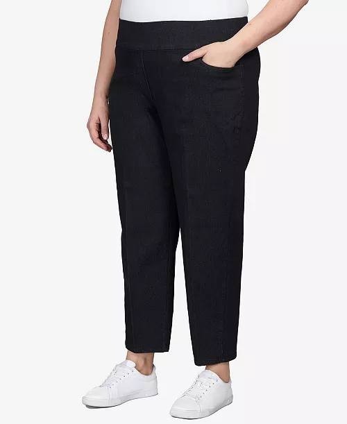 Alfred Dunner Missy Classics Proportioned Short Pant Black 12P NWT $59.50