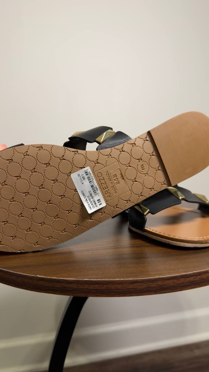 Arezzo  Slide  Sandals  Black  8.5  B  New  $79