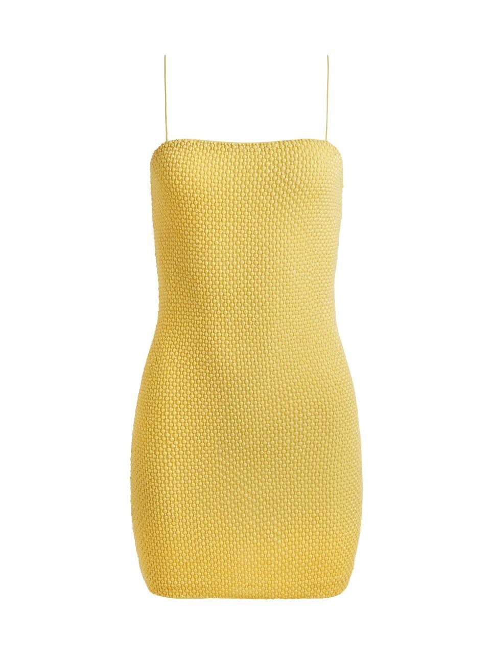 Alice + Olivia Yellow Embellished Dress Size 0 NWT – Minor Flaw MSRP 595$