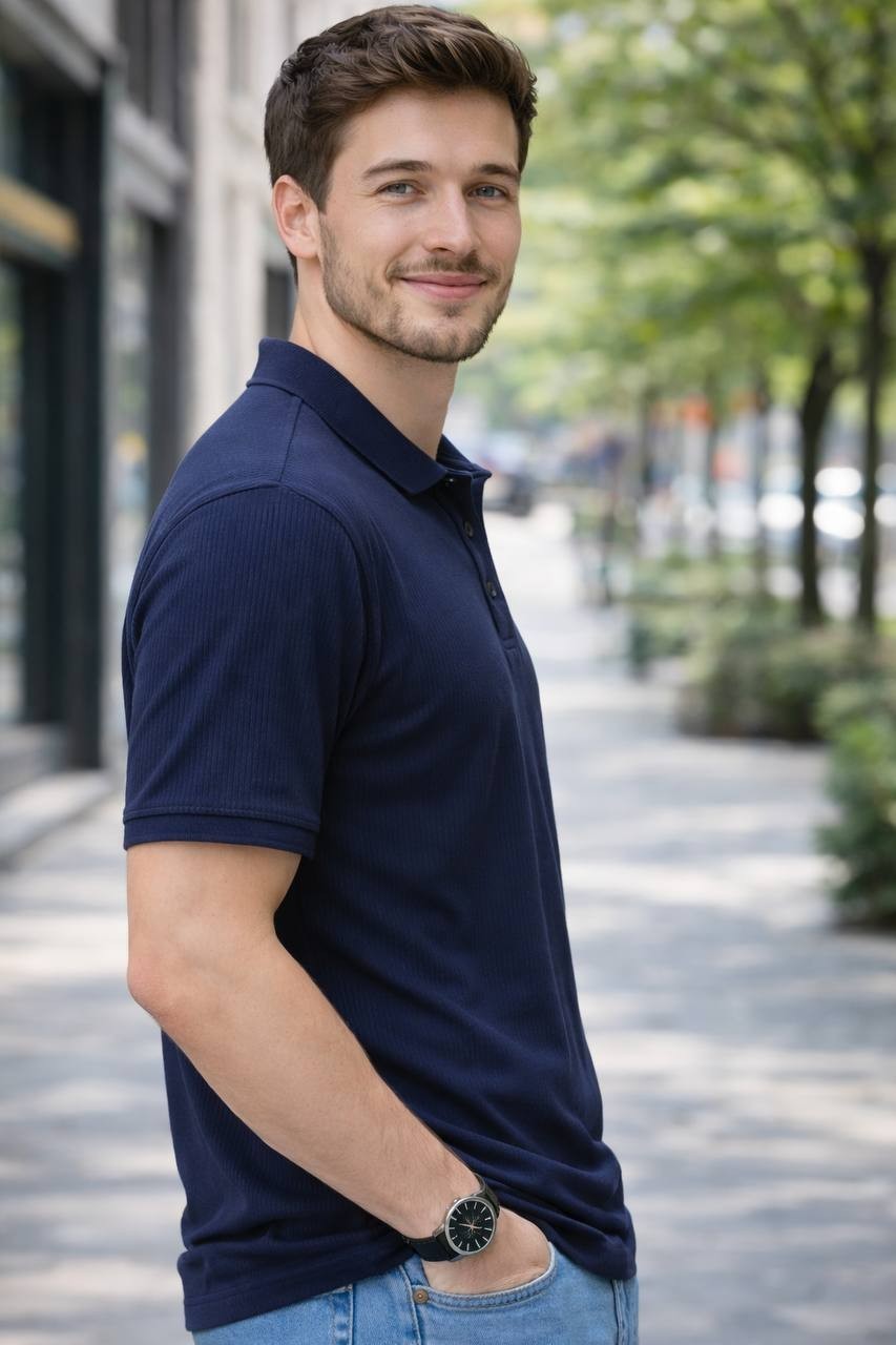 Calvin Klein Men’s Classic Fit Polo Shirt Navy M 100% Cotton NWOT