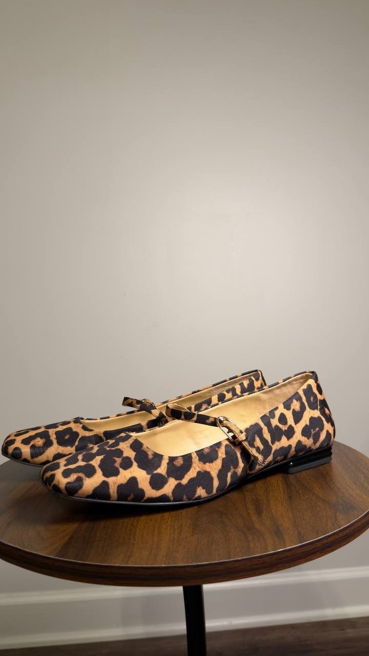Franco  Sarto  Mary  Jane  Flats  Leopard  8M  New  $125