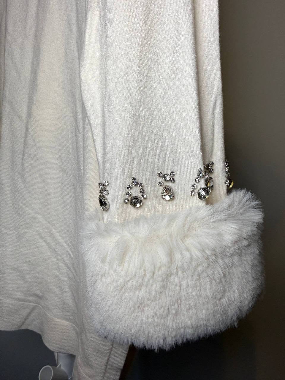 Anne Klein Embellished Sweater – L – White – NWT – $129