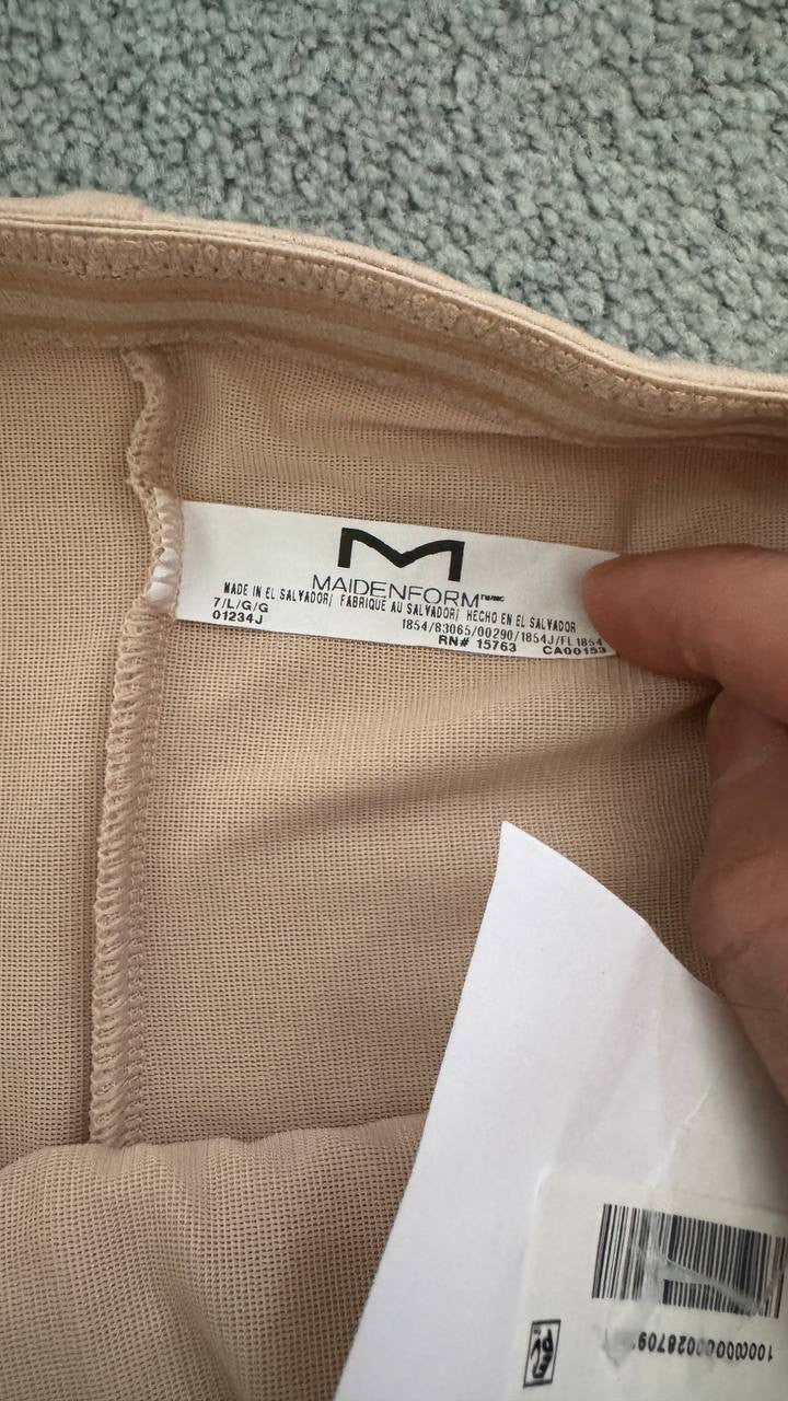 Maidenform Fat Free Dressing High Waist Shaping Brief Shapewear Beige L