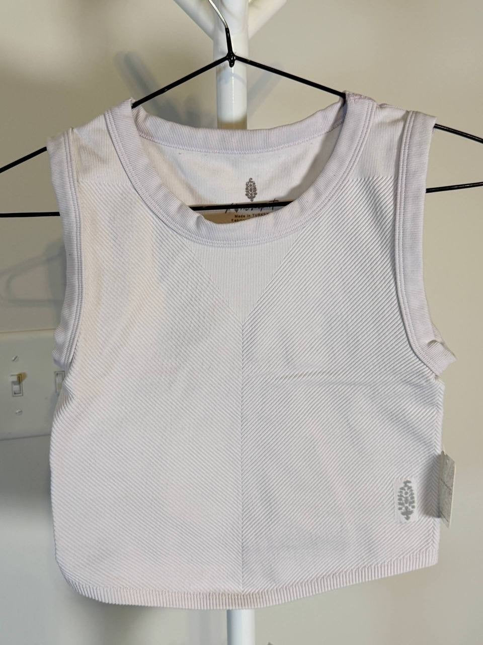 Free People Gray Cotton Crop Tank – Size S/XS – NWT – MSRP$38