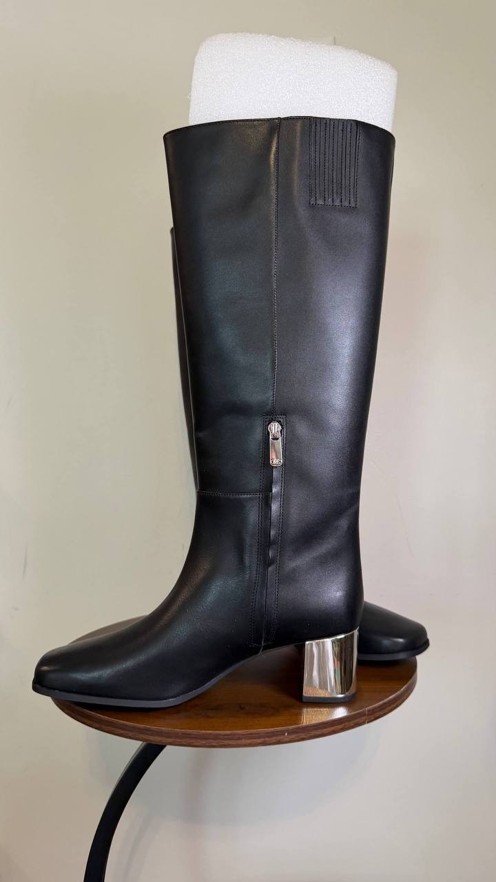 Michael Michael Kors Black Leather Tall Boots 10W New in Box MSRP $275