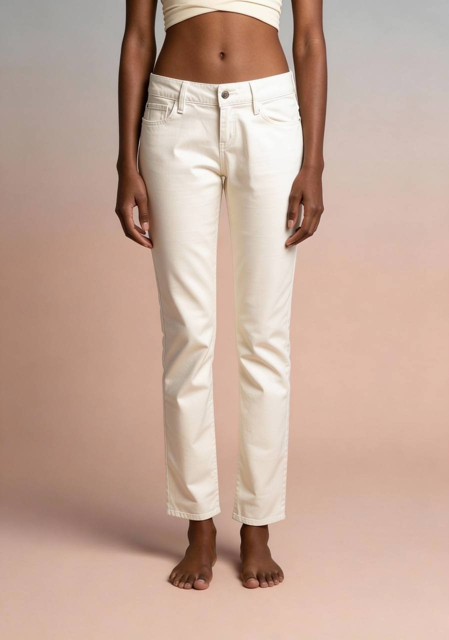 Guess High‑Waisted Straight‑Leg Pants - White– Size 25 – NWT