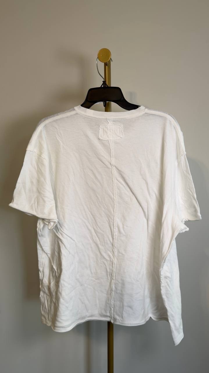 We The Free Oversized 3/4 Sleeve Crew Tee White L NWT $38