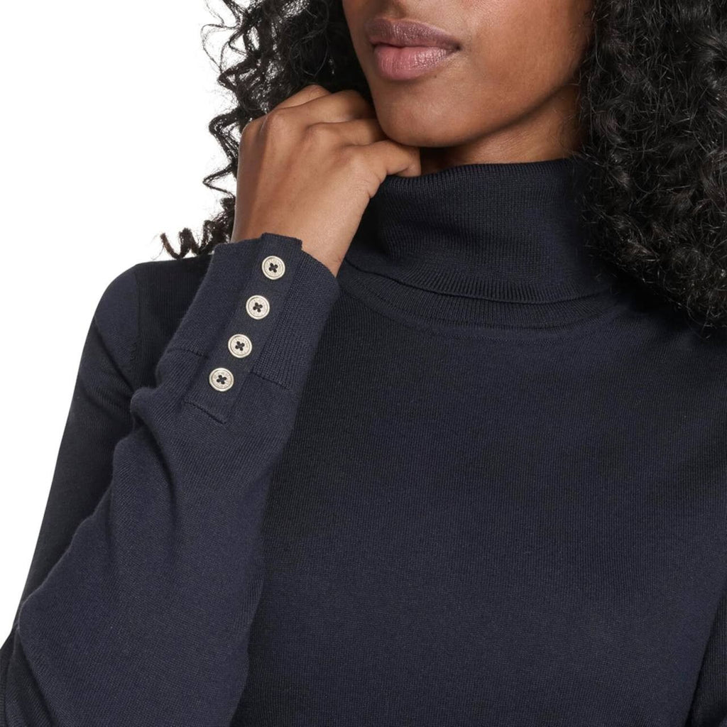 Tommy Hilfiger Cotton Lightweight Turtleneck Top Sky Captain XL NWT $69.50