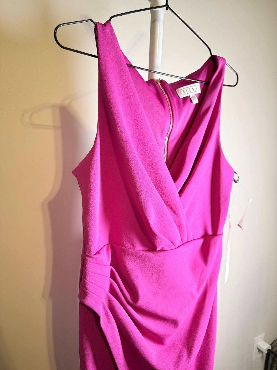 Sienna Origami Pleat Sleeveless Bodycon Dress – Pink– Size 10 – NWT – $108