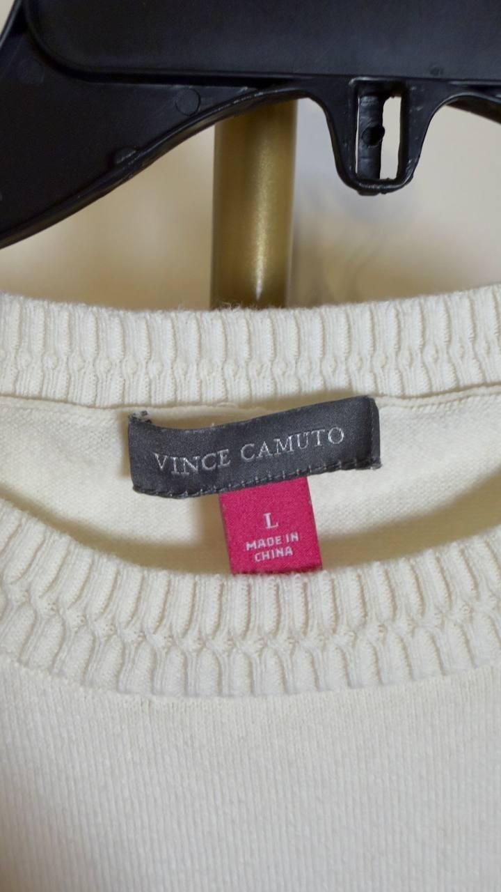 Vince  Camuto  Women’s  Sweater  Antique  White  L  Pre‑Owned  Good  $99