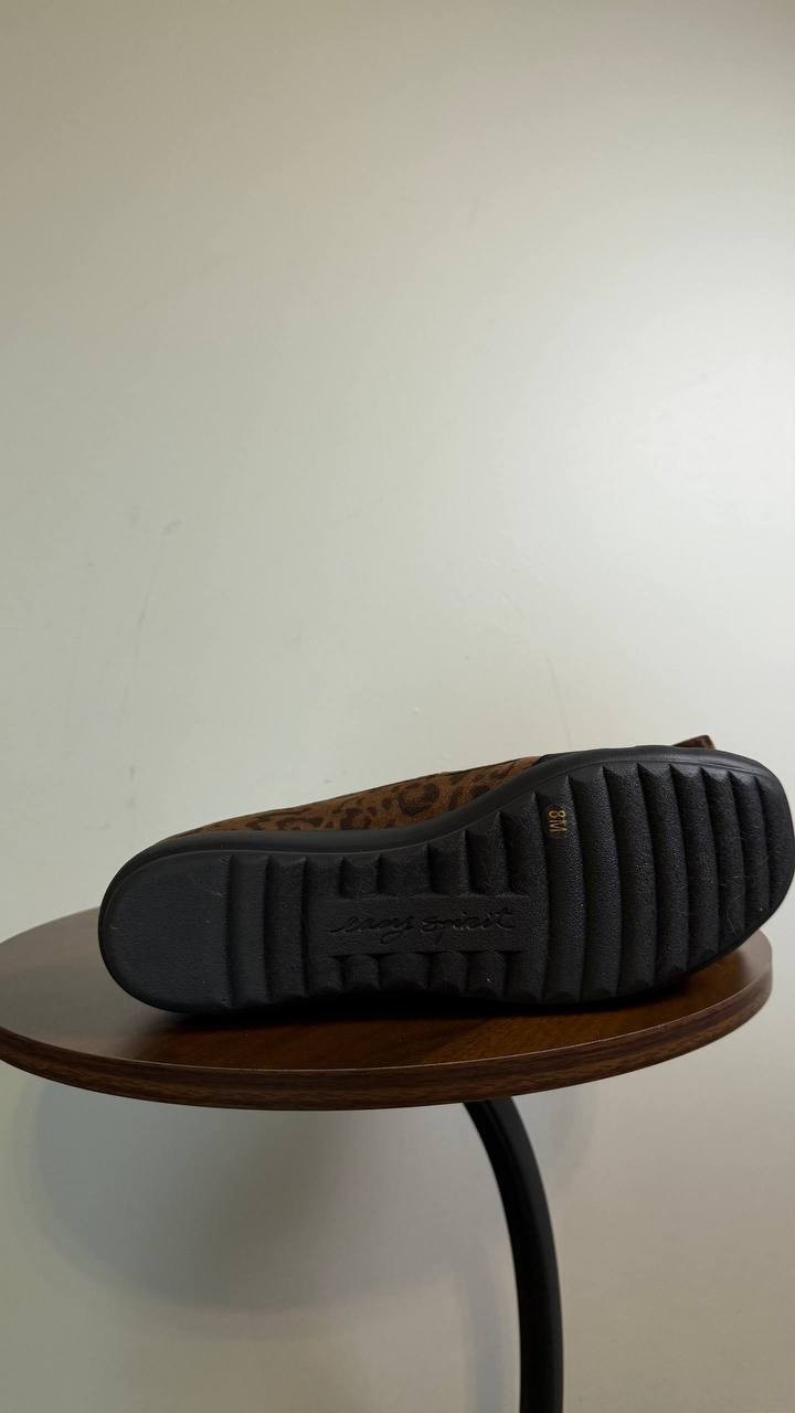 Easy Spirit Acasia Flats 8M Leopard Print Textile Slip‑On Lightweight NIBmsrp$69
