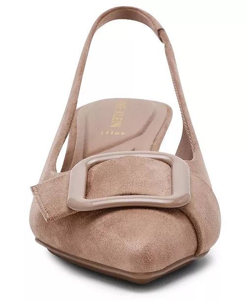 Anne Klein Women’s Ilanna Slingback Pumps Taupe 7.5M Man‑Made MSRP $89 NWB