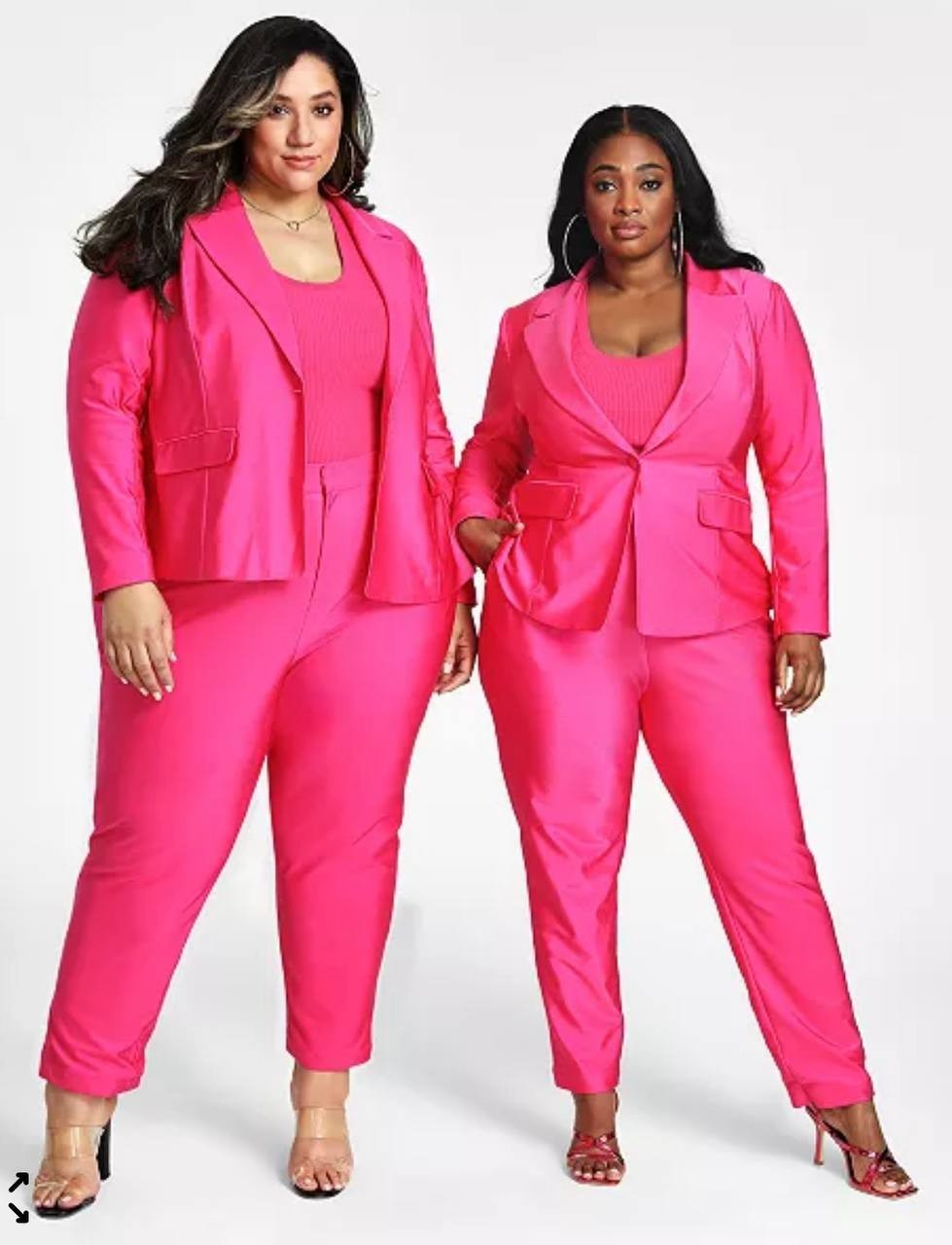 Parker Satin Pants Pink Plus 24W High Rise Straight Leg Dress Pants NWT