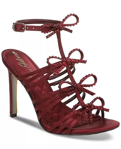 Sam Edelman Iman Sandals 11M Burgundy Strappy Lace‑Up Stiletto Heel NIB msrp$155